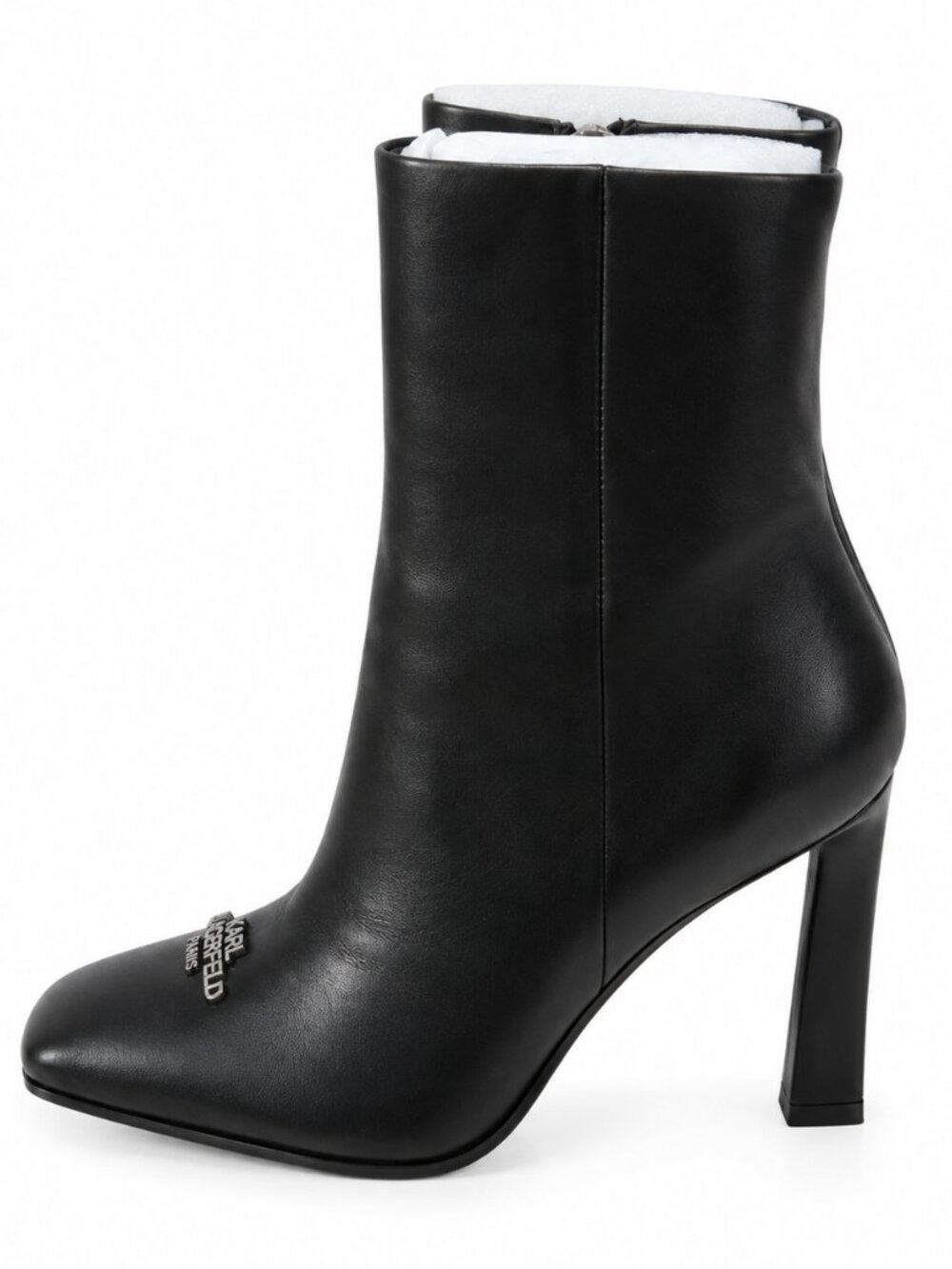 Karl Lagerfeld Paris Vica Heeled Bootie - Black - New - Picture 4 of 6